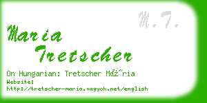 maria tretscher business card